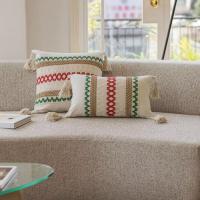 Funda de almohada con borlas para sala de estar, cojín de cama, almohada de cintura, funda de cojín de lujo ligera - details 3