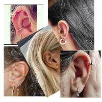 Piercing de titanio G23 con bisagras para mujer, aros de piedra cz para nariz, cartílago de la oreja, tragus, pendientes de hélice, piercing, joyería para el cuerpo - details 5