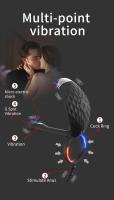 Anillo de pene de descarga eléctrica, vibrador Bluetooth para pareja, masajeador de próstata, Control remoto por teléfono inteligente - details 4