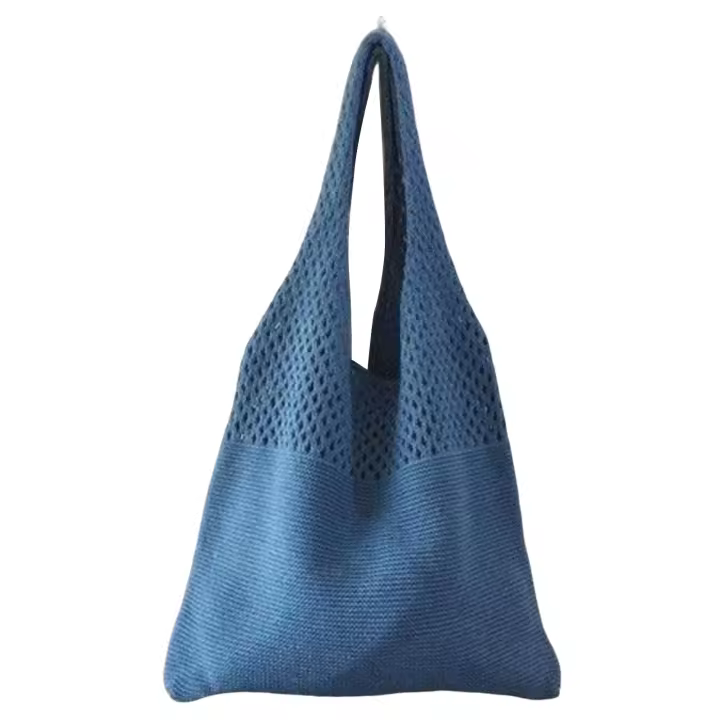 Bolso de mano grande de tela de poliéster suave con hombro de punto, regalo para cumpleaños, Navidad y Año Nuevo - 1