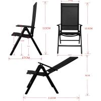 Silla plegable de aluminio Korfu, 67 x 59 x 113 cm, Carbón - details 42