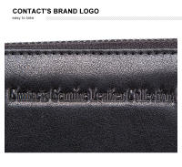 CONTACT'S-Bolso de mano de cuero genuino para hombre, cartera larga para teléfono móvil de 2022 pulgadas, porta pasaporte con cremallera, monedero masculino, 6,5 - details 12
