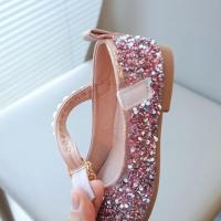 Zapatos de cuero con diamantes de imitación brillantes para niñas, zapatos de cristal para niñas, zapatos planos de vestir para niñas, fiesta de boda, perlas, abalorios ostentosos - details 29