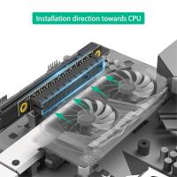 Tarjeta elevadora PCI-E 8X 3,0 de 90 grados, macho a hembra, para servidor 1U, Dirección de instalación hacia la CPU - details 5
