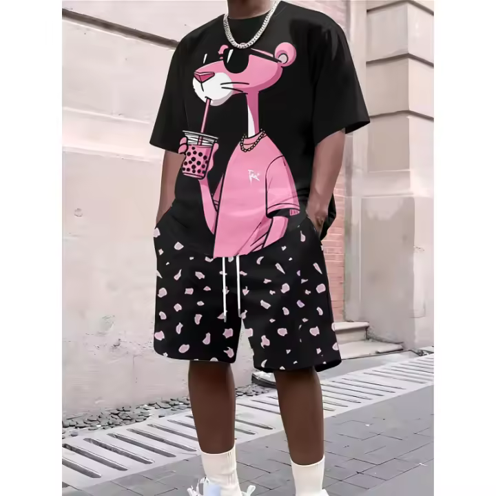 [Traje deportivo informal] Traje deportivo informal para hombre - Conjunto deportivo de parte superior e inferior para hombre - 1