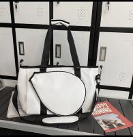 Combi-Bolsa para raqueta de Tenis, raqueta padel, bádminton aqueta, Unisex Adulto, Negro/Blanco - details 18