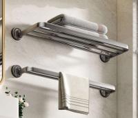 Toallero de instalación de presión negativa al vacío para baño, montado en la pared, gran espacio, espacio ventilado, aluminio, a prueba de herrumbre - details 6