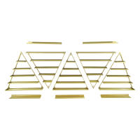 10 estantes triangulares de metal para esmalte de uñas, estantes de exhibición de esmalte de uñas de 5 niveles montados en la pared y 5 barras horizontales para decoración de salón, organizador de almacenamiento de esmalte de uñas (negro) - details 2