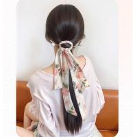Horquilla de perlas, cinta de flores, cola de caballo en capas, extensión de cabello, cola de caballo, postizo, hada suave, cola de caballo larga y recta, peluca - details 6