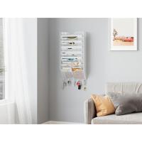 Soporte de Metal A4 con 8 Compartimentos Revistero Organizador de Pared para Oficina con 5 Ganchos - details 4