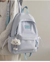 Mochilas simples y versátilesMochila para estudiantes de secundaria Mochila para estudiantes universitarios de gran capacidad Mochila de color sólido de estilo coreano - details 9