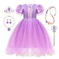 Vestido de fiesta de cumpleaños de princesa púrpura para niñas pequeñas, disfraz de Halloween, Pascua, carvinal, vestido de fiesta de vacaciones para niñas - details 32