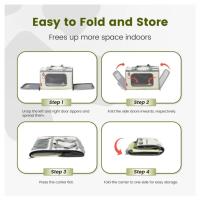 Bolsa de viaje plegable para mascotas, bolsa de viaje para gatos, mochila de viaje portátil y cómoda para gatos - details 3