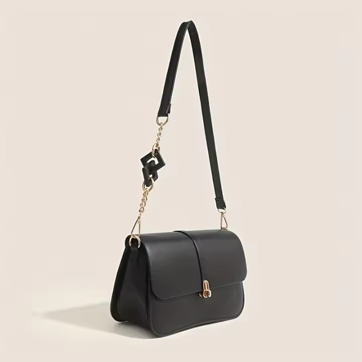 Bolso Baguette Urban con Correa de Cadena Dorada Monedero Cruzado y de Hombro para Mujeres - 1
