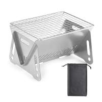 Parrilla de camping desmontable con bolsa de iluminación, estufa tipo caja plegable, mini estufa de cocina de acero inoxidable para senderismo al aire libre - details 5