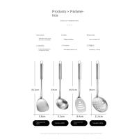 Utensilios de cocina, 4 utensilios de cocina, utensilios de cocina de acero inoxidable, pala de cocina - details 4