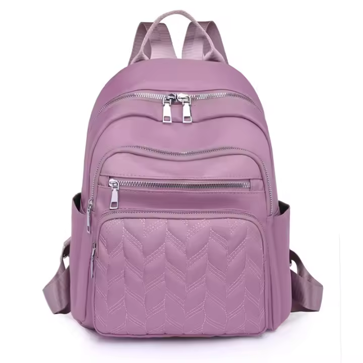 Mochila de Mujer Nueva Moda 2025 Bolsa de Viaje Casual de Gran Capacidad con Bordado de Hilo - 1