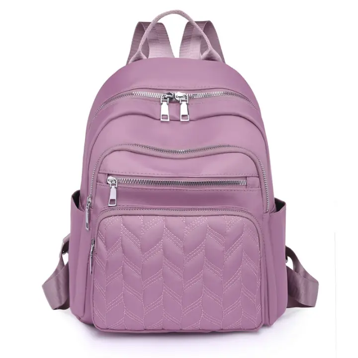 Mochila de Mujer Nueva Moda 2025 Bolsa de Viaje Casual de Gran Capacidad con Bordado de Hilo - 1