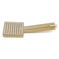 Sistema de ducha de lluvia dorado moderno, juego de ducha montado en la pared con cabezal de ducha de 9x9 pulgadas y ducha de mano de latón - details 5