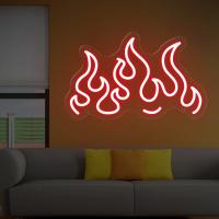Letrero de neón con llama, tienda de luz, cafetería, restaurante, habitación, fiesta, decoración de pared colgante, USB, noche, regalos de cumpleaños, lámpara de decoración de dormitorio, lámpara de neón, manocave - details 4