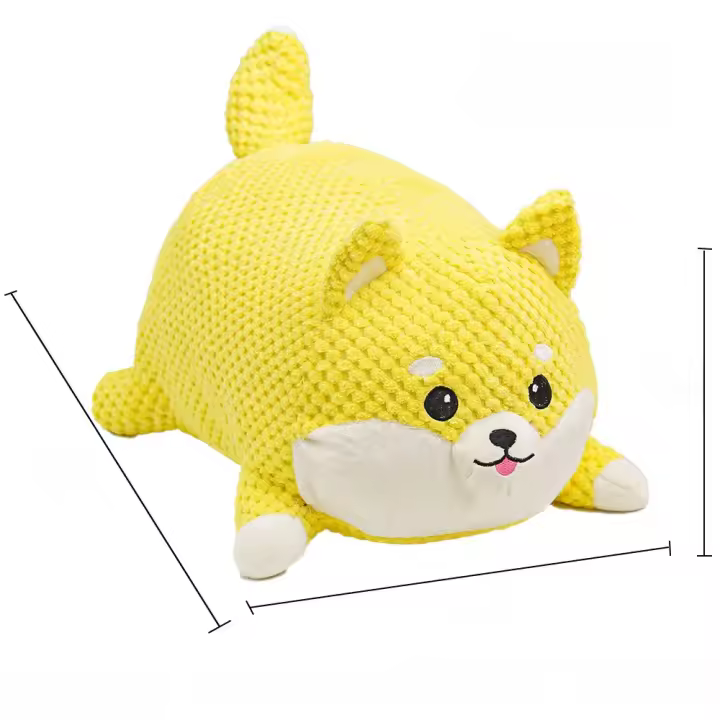 Juguete de Peluche de Perro Bulldog Resistente a Mordiscos, Juguete de Sonido de Dibujos Animados de Frutas Suministros para Mascotas - 1