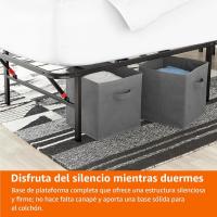 Somier Plegable Fijo Montaje Sin Herramientas Almacenamiento Bajo la Cama Cama Individual - details 2