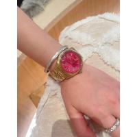 Empress West New Rose Red Crushed Ice Blue Esfera pequeña Banda de acero de cuarzo Reloj de mujer Color de fruta del dragón - details 6