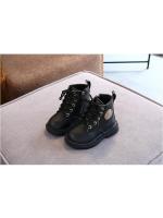 Botas De Cuero Para Niños Y Niñas 2020 Otoño-Invierno Con Plush Antideslizante Impermeable Y Cálidas Botines De Moda Para Niños Talla 21-30 - details 4