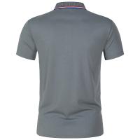 Summer Men Office Business Polo Shirt Spring Pure Solid Casual Short Sleeve Golf Shirt 2024 Breathable Unisex Shirt Dropshipping - details 5