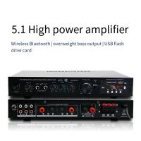 Amplificador HIFI de 5,1 canales, Subwoofer de alta potencia para teatro en casa, Radio Bluetooth, para exteriores, enchufe estadounidense - details 4