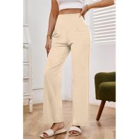 Pantalones de pierna ancha para mujer, cintura alta, lisos, rectos, tres nuevos en otoño, moda coreana, cómodos - details 10