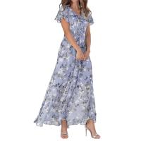 Vestido floral de gasa de las mujeres 2025 nuevo vestido largo primavera y verano impresión falda de gama alta ropa de mujer - details 15