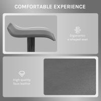 Taburetes de Cocina Giratorios 360° Altos con Asiento PVC Ajustables Diseño Elegante para Comedor, Sala de Estar, Cafetería Negro+Negro - details 75