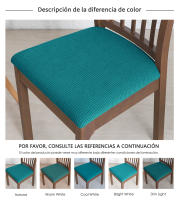 Funda de tela Jacquard para Asiento de Silla, cubierta para Asiento individual elástico, para comedor, 1 unidad - details 8