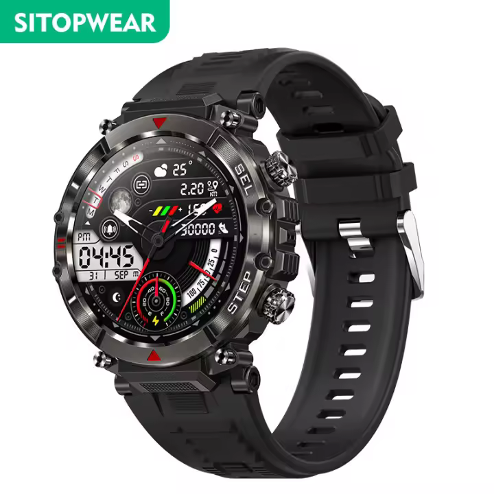 Reloj Inteligente Hombre, Smartwatch SANLEPUS, Bluetooth Llamadas, Notificaciones, 100 + Modos Deportivos, Resistant to Agua, Monitor de Ritmo Cardíaco, Oxígeno y Presión, Larga Duración de Hatería, Pronstico del Tiempo, alarma, Android/iPhone compatible - 1