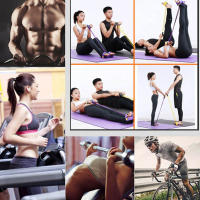 Banda de resistencia multifunción para entrenamiento, ejercitador de piernas de 4 tubos, cuerda elástica para tirar, Yoga, Fitness, Pedal de pie, culturismo, sentadillas - details 1
