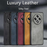 Funda de teléfono empresarial de cuero retro para OPPO Reno 12F, cubierta protectora a prueba de golpes y prevención de caídas - details 0