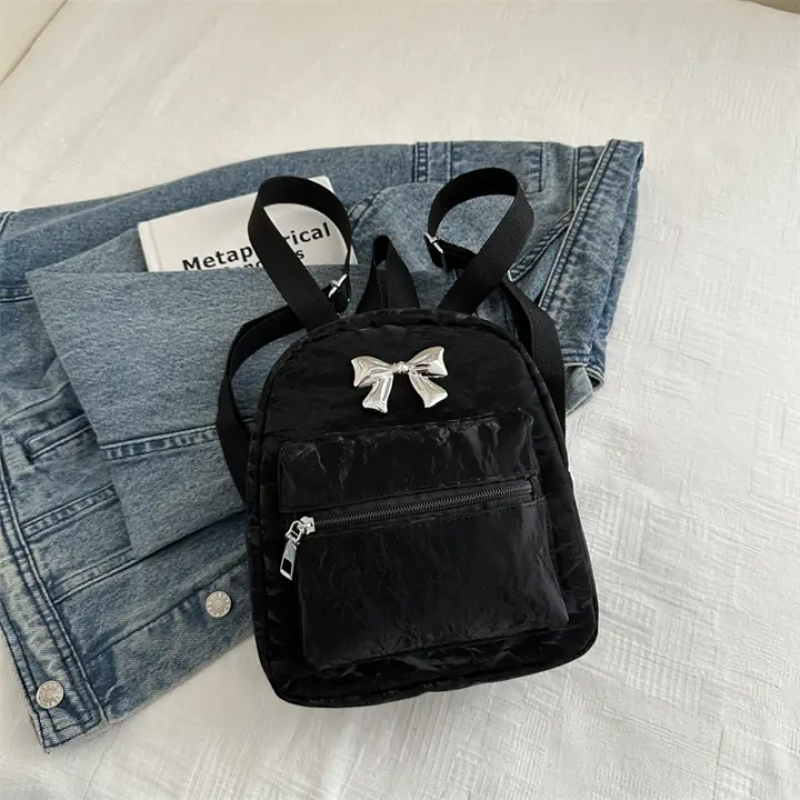 Lindo, elegante, bolso pequeño, damas, nuevo estilo, de mano, un solo hombro, mochila, doble hombro, lazo - 1