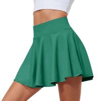 Faldas plisadas de tenis de cintura alta de Color sólido para mujer, falda corta deportiva de secado rápido con bolsillo interior para correr - details 15