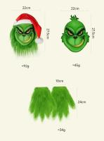 Gorro navideño de Santa Grinch para cosplay de monstruo de pelo verde - details 2