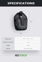 Funda de Manillo Modular Rápida Nextorch V12 Adecuada para Cinturones de ≤ 2.1 pulgadas Material de Nylon Fibra de Vidrio Utilización para Herramientas de Holster y Estuche - details 4