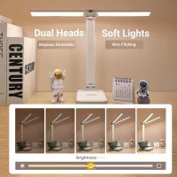 Lámpara de escritorio LED regulable, lámpara de lectura de escritorio con sensor táctil, lámpara de noche recargable por USB, lámpara de escritorio plegable, lámpara de lectura de cabecera, capacidad de la batería 4000 mAh, tres modos para elegir. - details 0