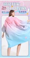 Poncho con capucha de secado rápido, traje de neopreno para surf, equipo de natación, bata de playa absorbente de secado rápido para adultos, estilo con cremallera - details 2