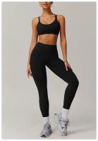 Sujetador de Yoga cruzado con espalda con fugas para mujer, Top deportivo ajustado a prueba de golpes de secado rápido para gimnasio, Top deportivo para correr al aire libre, camiseta sin mangas de Color sólido - details 13