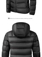Chaqueta Parka de Invierno para Hombres Cálida, Gruesa, A Prueba de Viento, Moda Casual Elegante - details 6