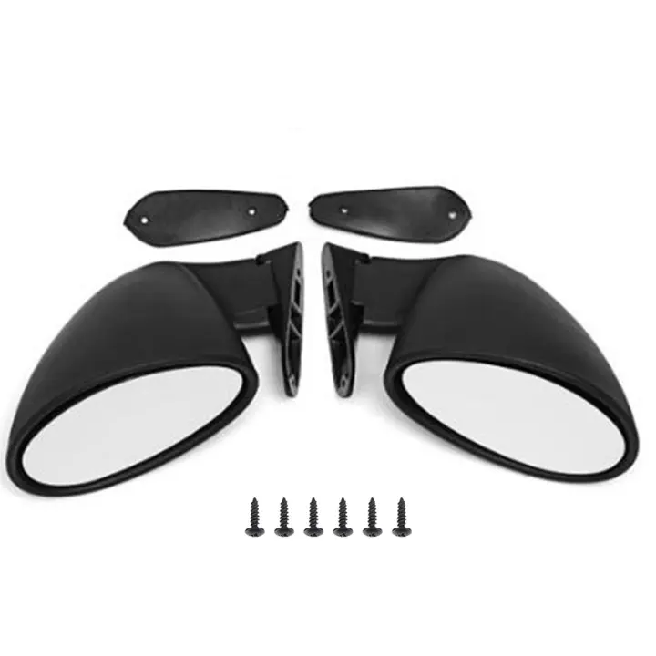 Espejo retrovisor lateral para coche, retrovisor estilo clásico, Retro, Vintage, mate, Universal, negro - 1