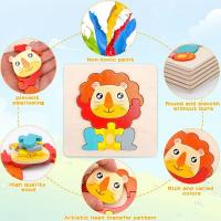 Juego de rompecabezas de madera Montessori para niños pequeños, juegos para bebés, juguetes educativos y de aprendizaje de inteligencia de 1, 2, 3 y 4 años - details 1
