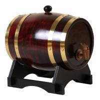 Barril de vino de madera de roble Vintage, accesorios de elaboración casera, contenedor de almacenamiento de gran capacidad para Tequila, vino y whisky, 1.5L/3L - details 6