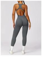 Traje de Yoga sin Costuras Bodysuit de Exercicio Adelgazante Material de Nylon Patrón Sólido - details 22