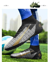 Zapatos de fútbol de alta calidad para hombres, botas de fútbol de tobillo alto para niños, zapatillas de entrenamiento de hierba antideslizantes para exteriores, TF/AG - details 22
